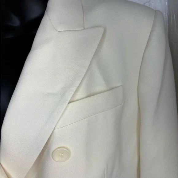 NWT ZARA TAILORED DOUBLE
BREASTED BLAZER ecru color XL - Picture 10 of 11